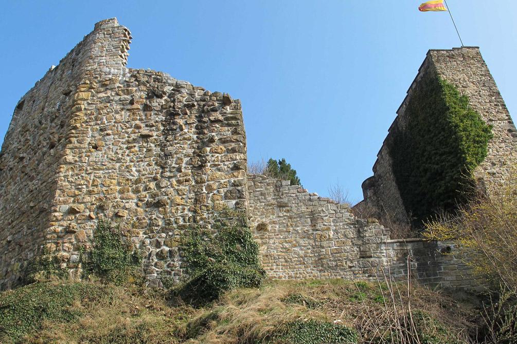 Aufsicht zur Burgruine Badenweiler