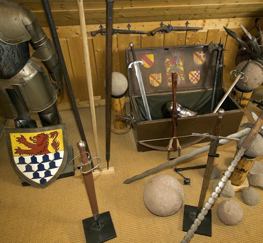 Waffen aus dem Museum auf der Burg Rötteln