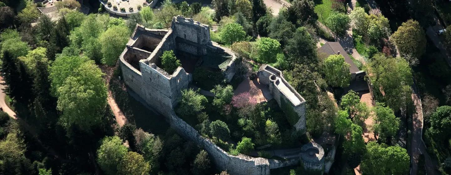 Château-fort de Badenweiler, Vue aérienne