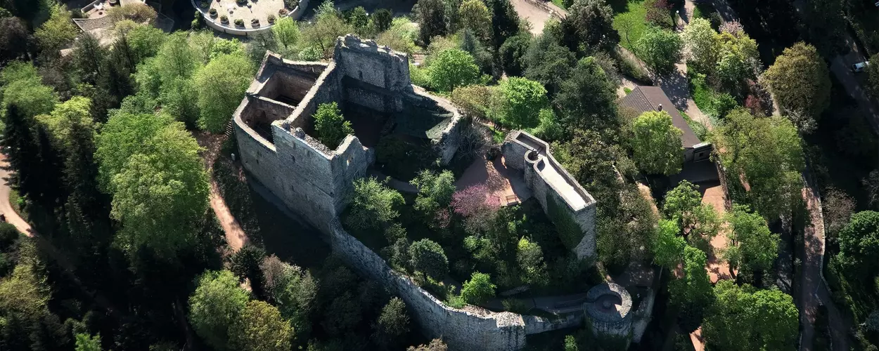 Château-fort de Badenweiler, Vue aérienne