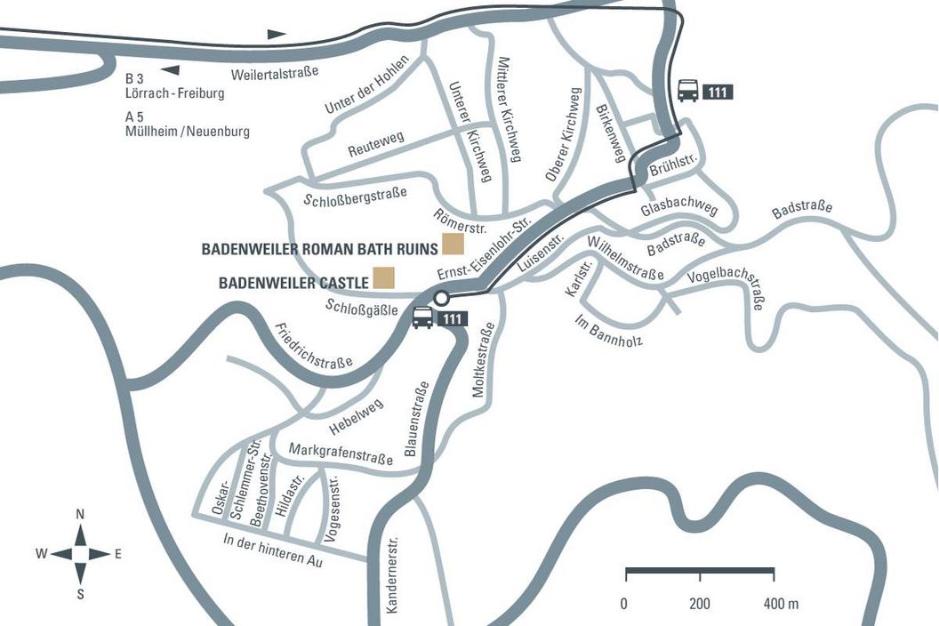 journey description: Badenweiler Castle, illustration: Staatliche Schlösser und Gärten Baden-Württemberg, JUNG:Kommunikation