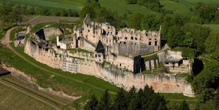 Château-fort Hochburg d'Emmendingen, Vue aérienne